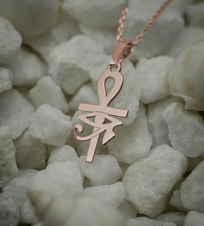 naszyjnik Krzyż Anhk Oko Horusa