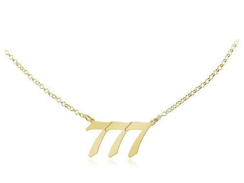 naszyjnik liczba anielska złoty