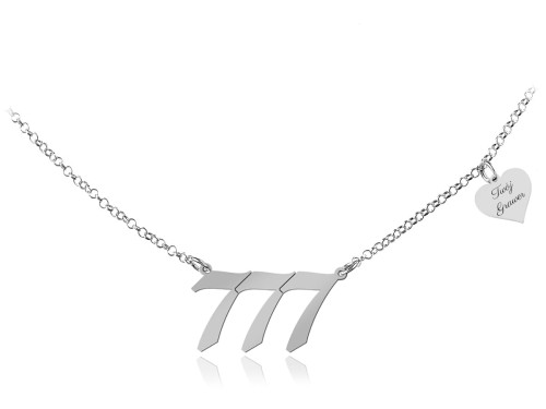 naszyjnik liczby anielskie i serce