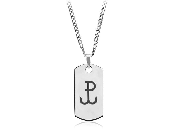 naszyjnik męski nieśmiertelnik Polska Walcząca platynowany