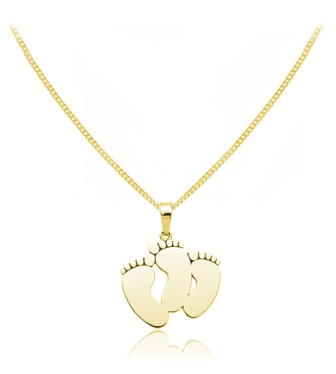 złoty naszyjnik trzy stopki