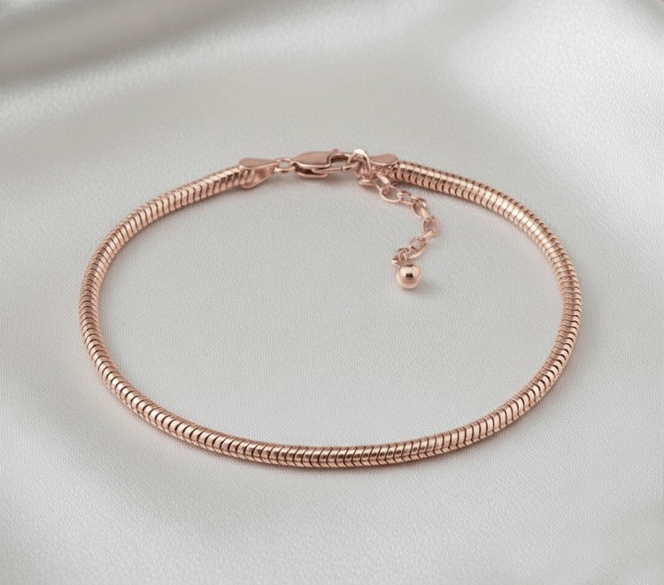 bransoletka modułowa do zawieszek rose gold