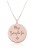 naszyjnik z medalionem z gwiazdką różowe złoto