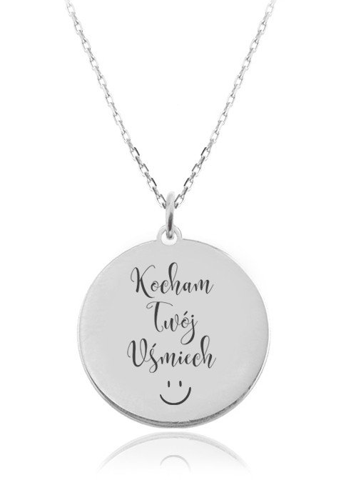 naszyjnik kocham twój uśmiech