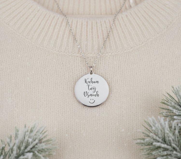 naszyjnik kocham twój uśmiech
