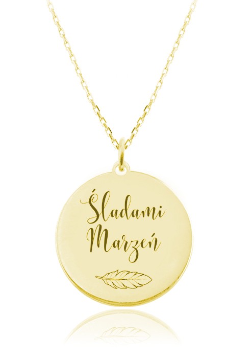 śladami marzeń naszyjnik medalion