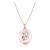 Medalik z Matką Boską na chrzest łańcuszek ankier różowe złocenie