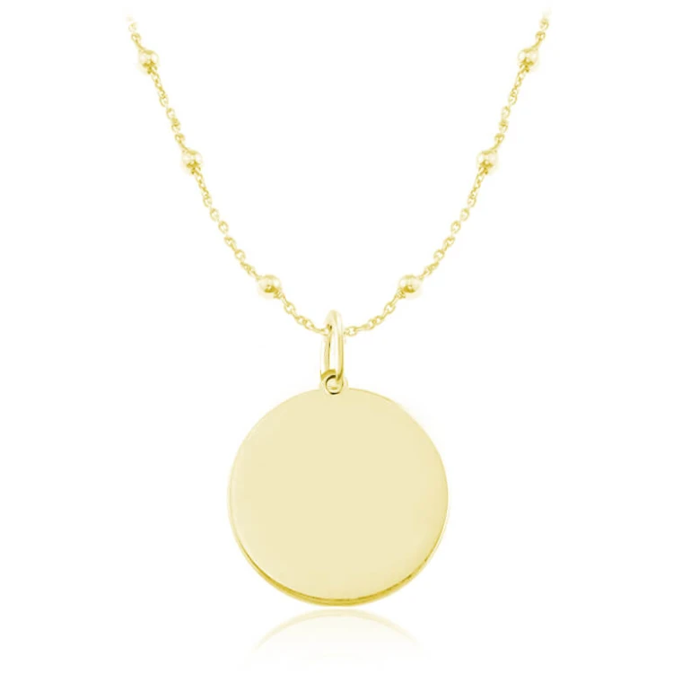 naszyjnik medalion łańcuszek kulki