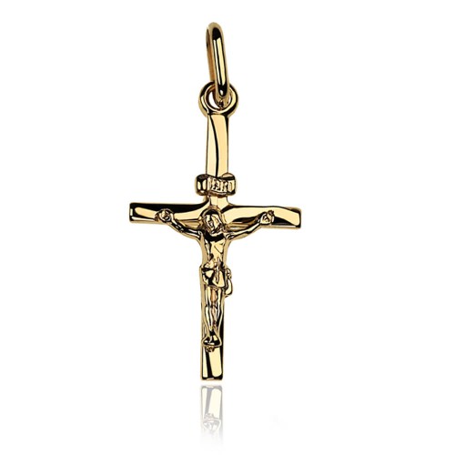 złoty krzyżyk pr. 585 pamiątka Komunii Chrztu