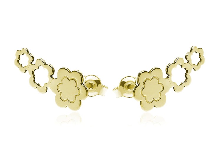 kolczyki nausznice kwiaty