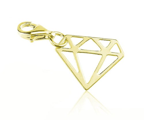 zawieszka do bransoletek charms diament