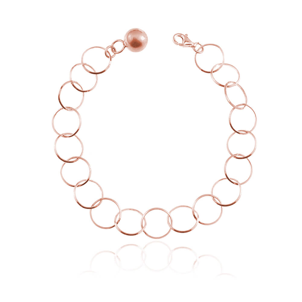  Srebrna bransoletka Ophelia - rose gold