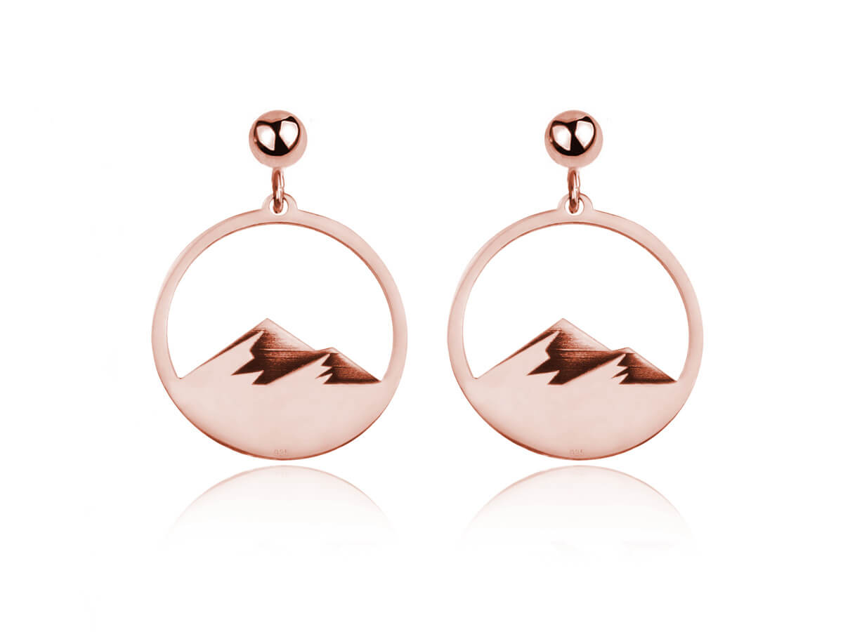 Kolczyki góry II - rose gold