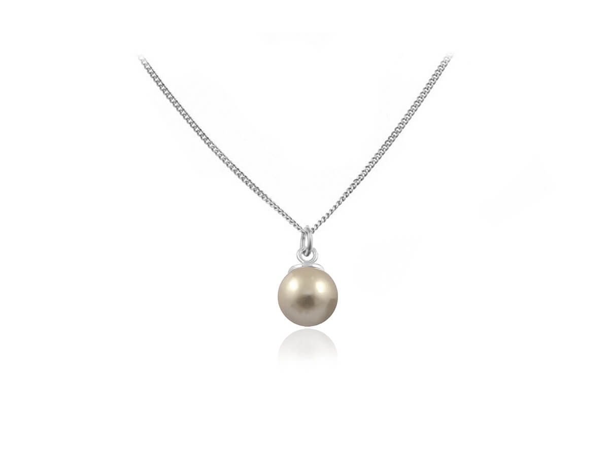 Srebrny naszyjnik Abigail S - z perłą Swarovski®  