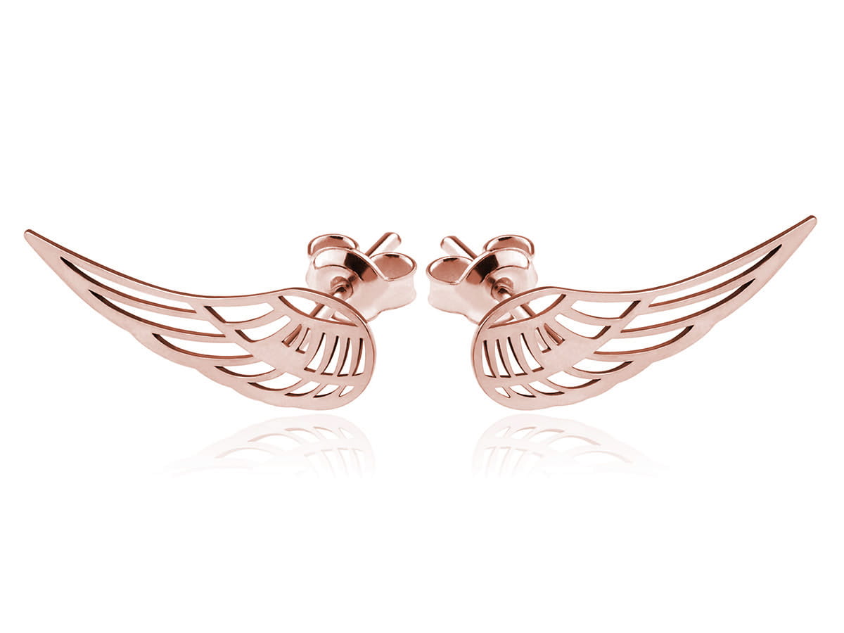 Kolczyki Wera - Skrzydła - rose gold