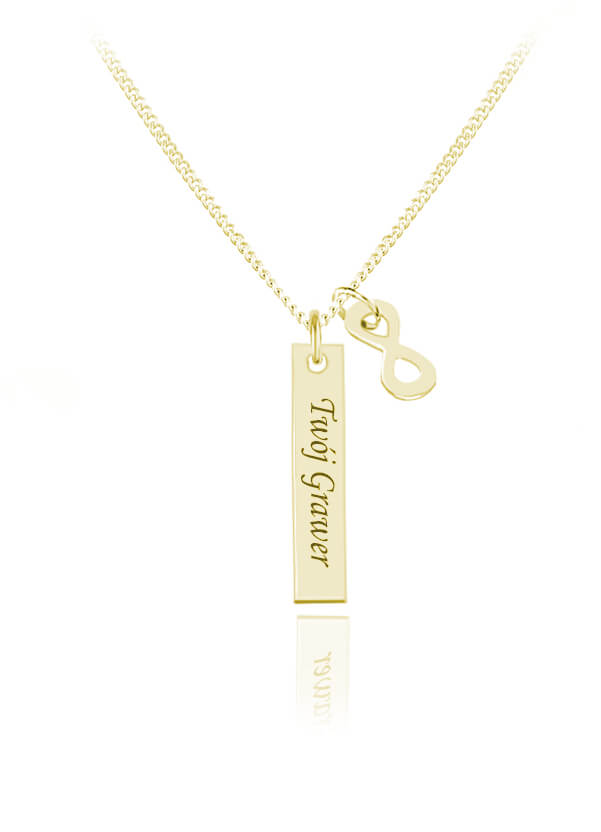 Naszyjnik Direct z infinity - 24k złocenie - grawer