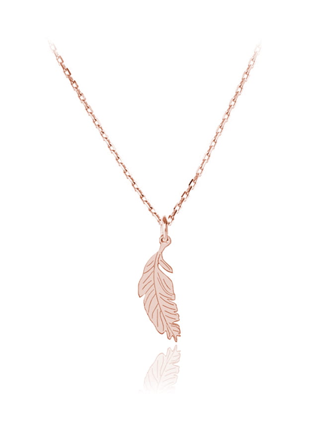 Naszyjnik Piórko II - rose gold