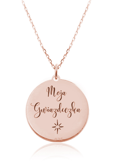 Naszyjnik Moja Gwiazdeczka - Grawer - Rose Gold