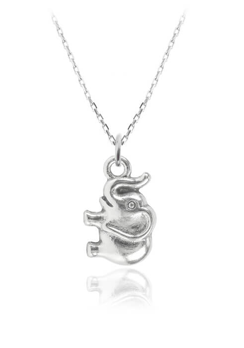 Srebrny naszyjnik Słonik na łańcuszku